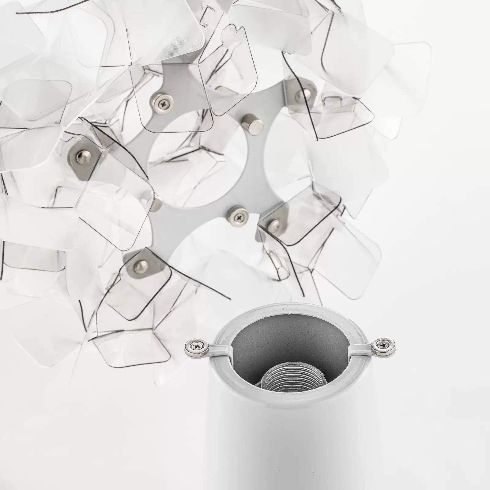 Slamp Clizia - designerska lampa stołowa szary dym