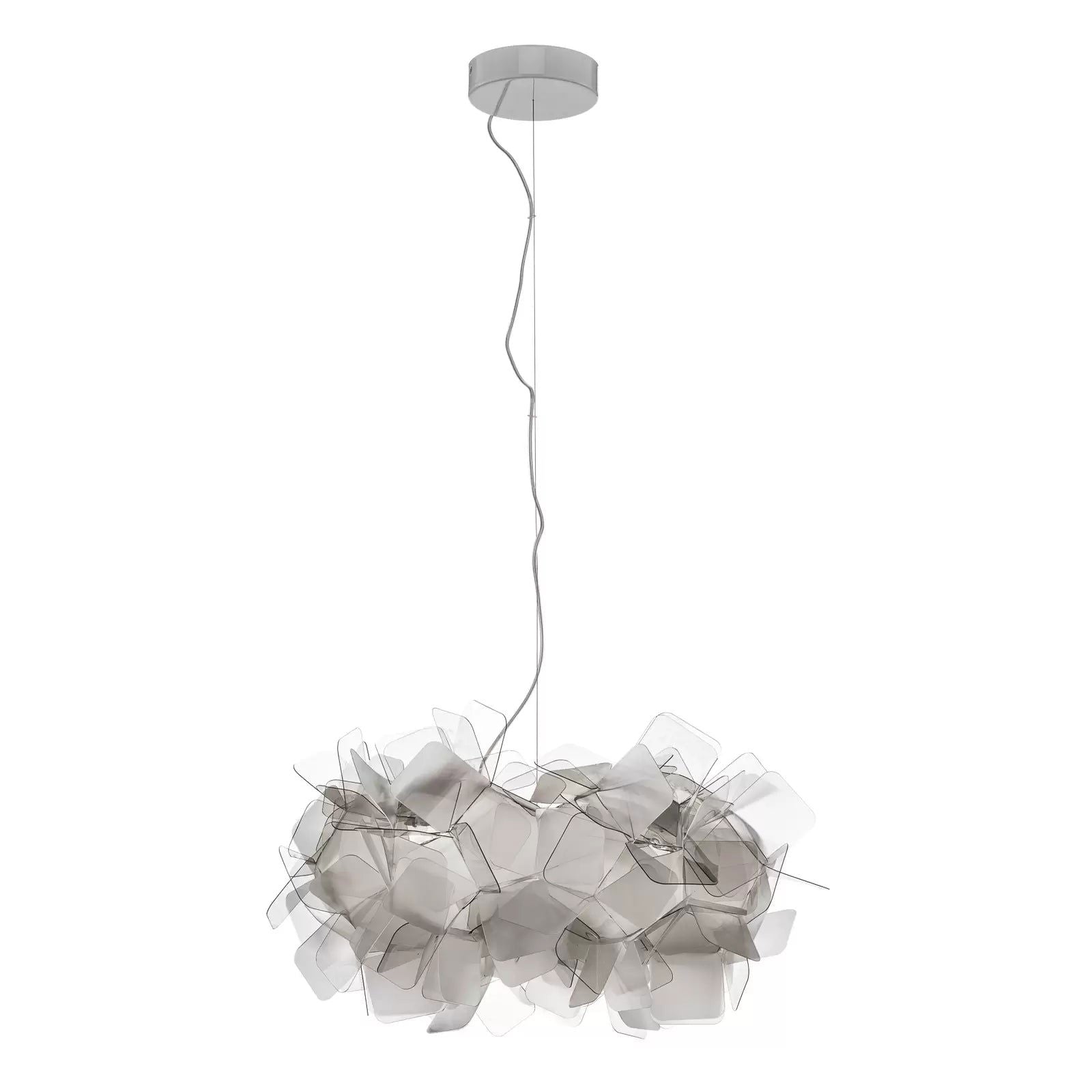 Slamp Clizia - designerska lampa wisząca szary dym