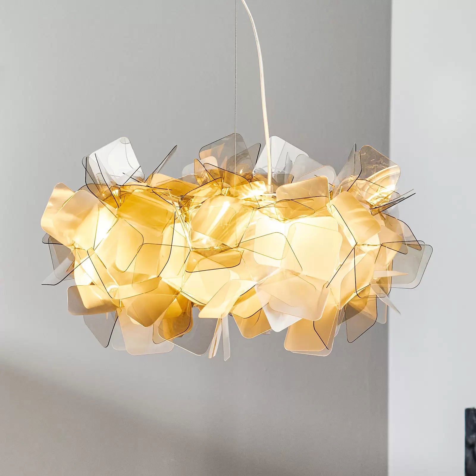 Slamp Clizia - designerska lampa wisząca szary dym