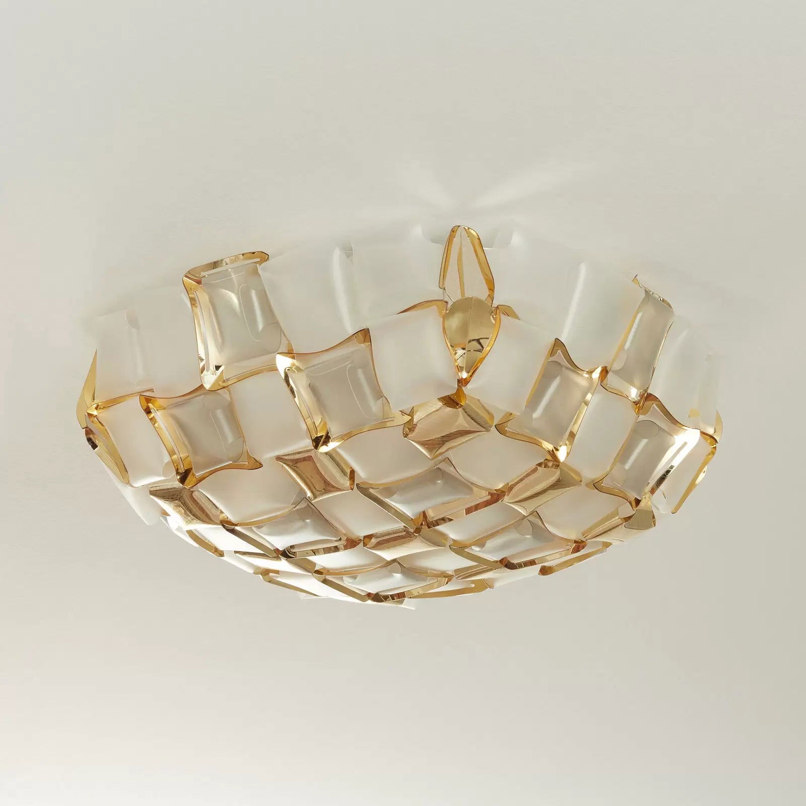 Slamp Clizia lampa sufitowa, 67 cm, złota/ biała