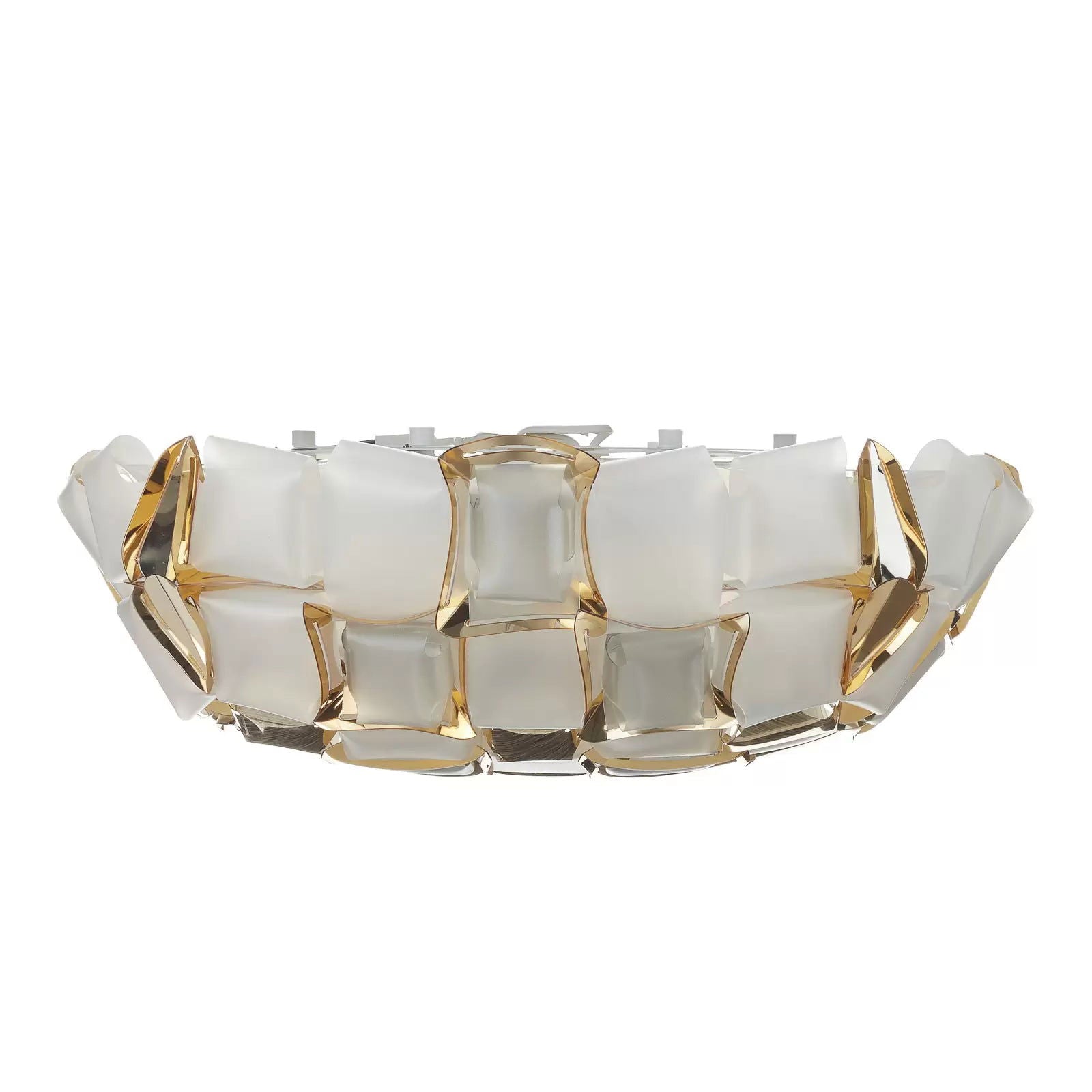 Slamp Clizia lampa sufitowa, 67 cm, złota/ biała