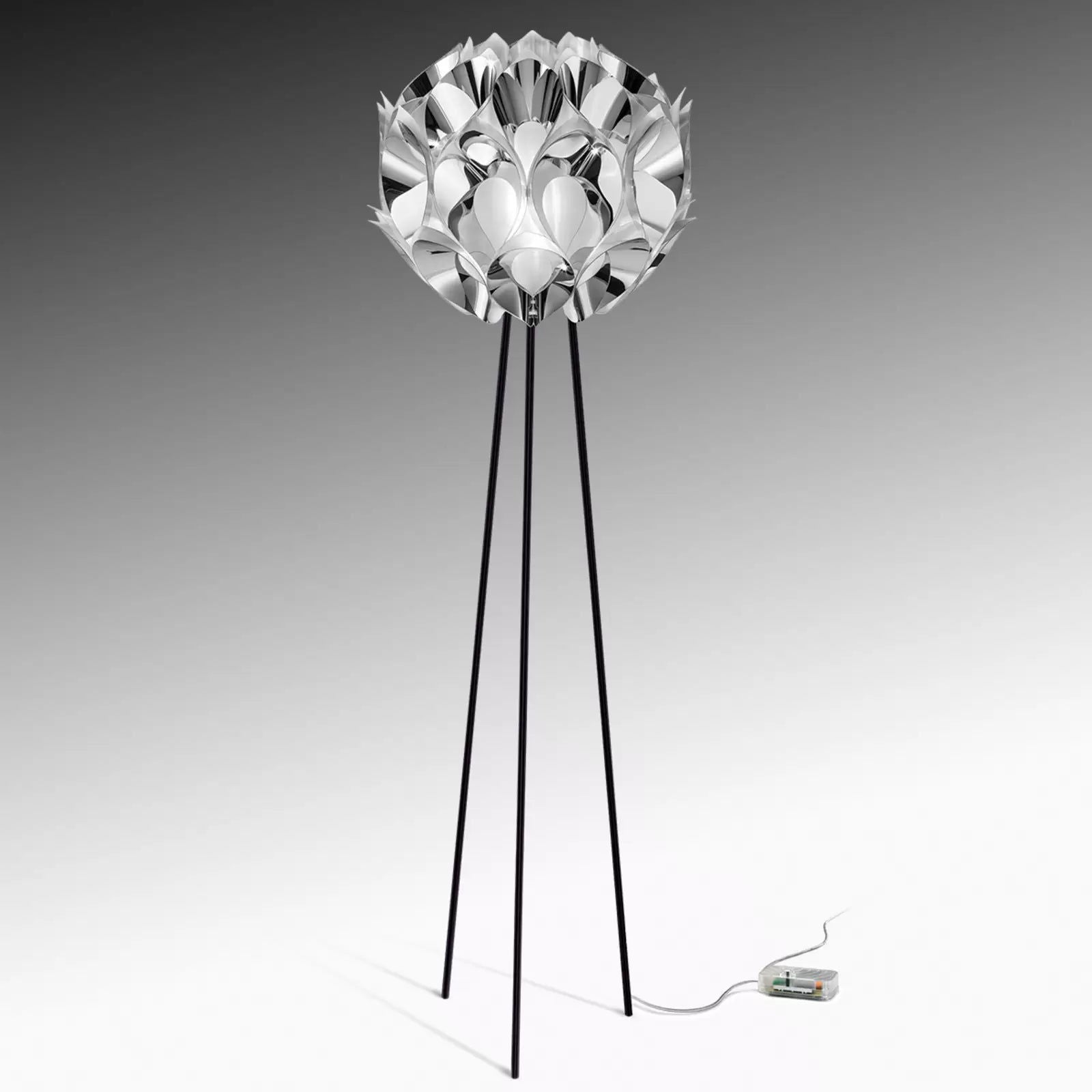 Slamp Flora - designerska lampa stojąca, srebrna