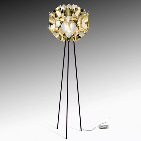 Slamp Flora - designerska lampa stojąca, złota