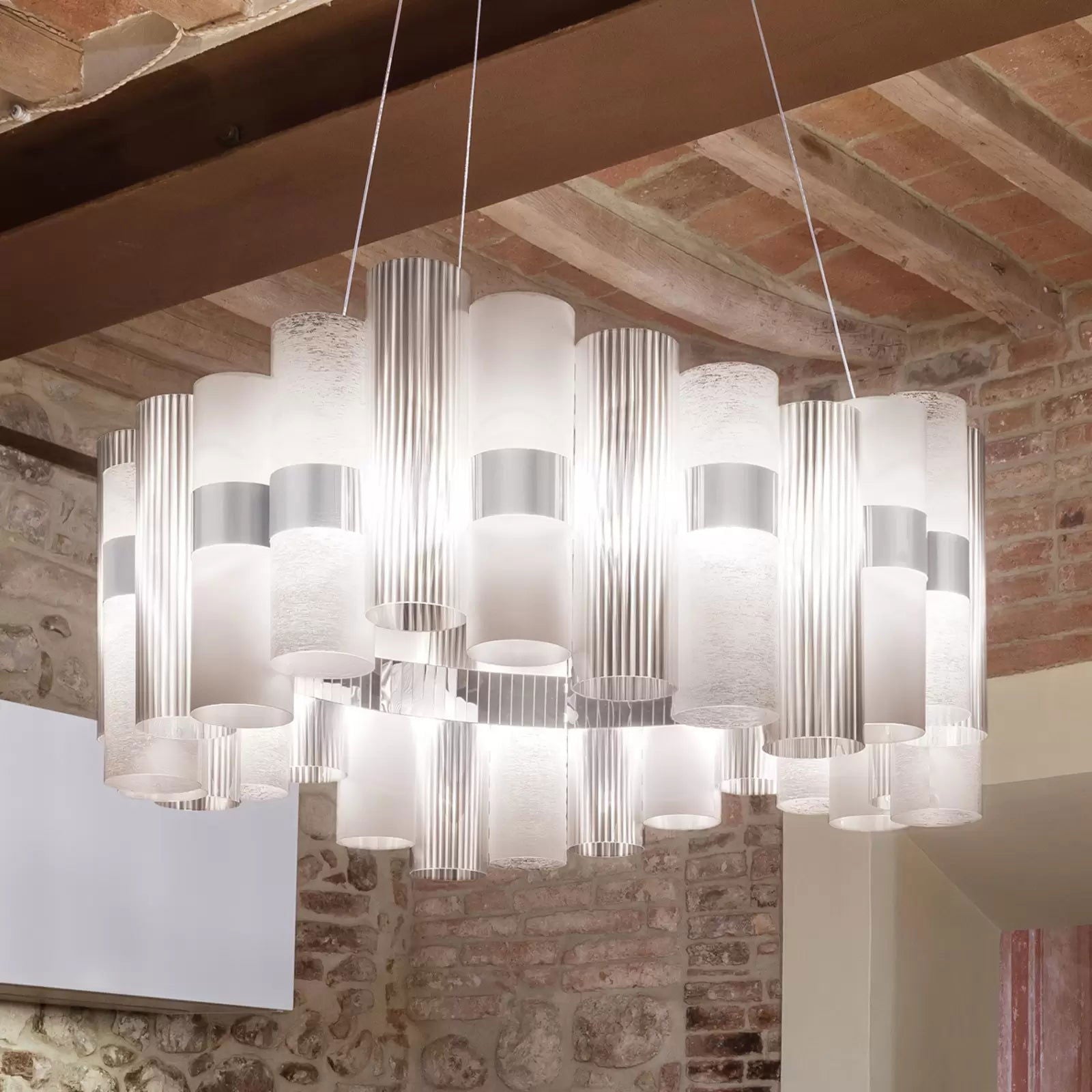 Slamp La Lollo L lampa wisząca LED, 80cm, biała