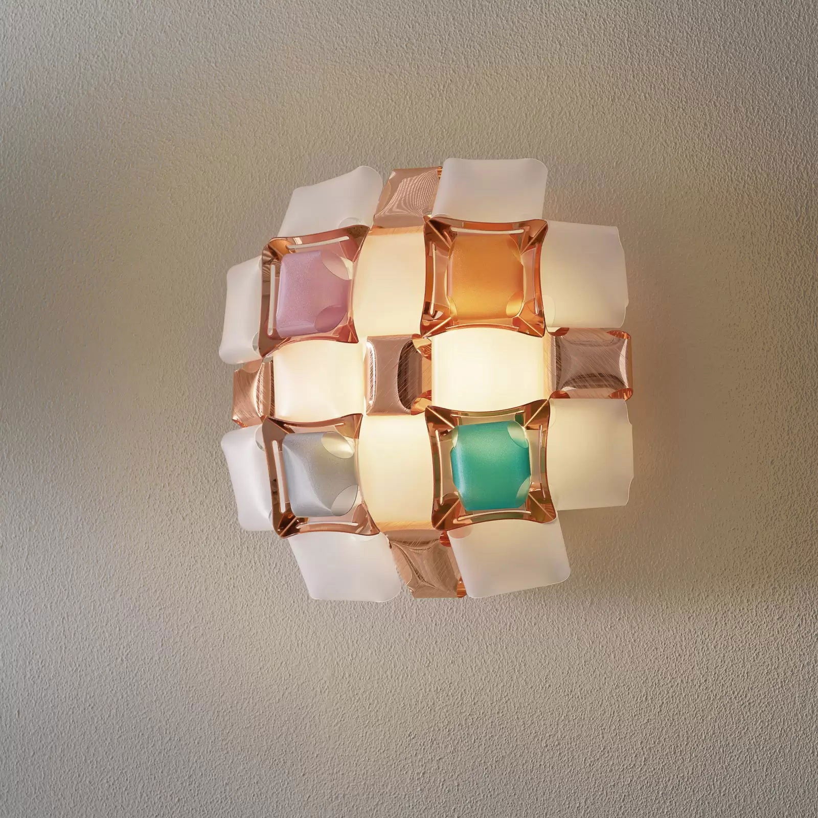 Slamp Mida lampa ścienna, 32x32 cm, kolorowa/biała