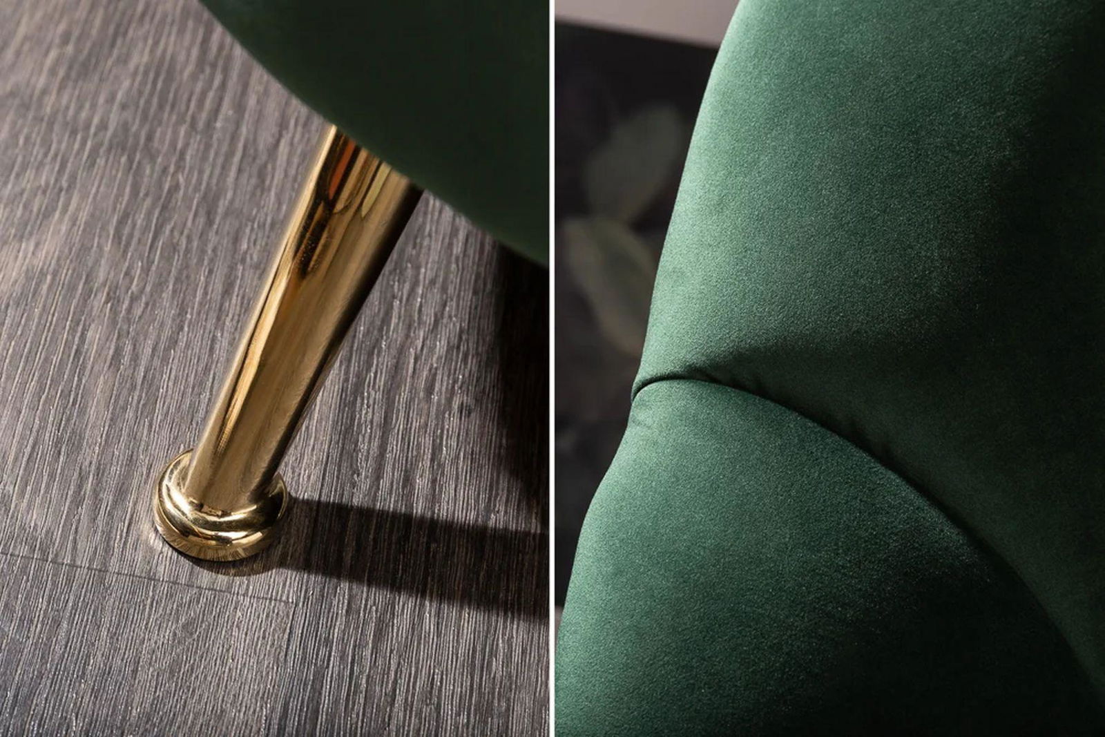 Sofa Arielle 220 cm zielony aksamit / 40749 / INVICTA INTERIOR
