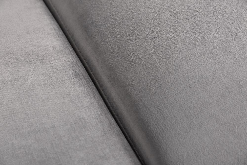 Sofa Chesterfield 3 osobowa aksamit szary / 40482 / INVICTA INTERIOR