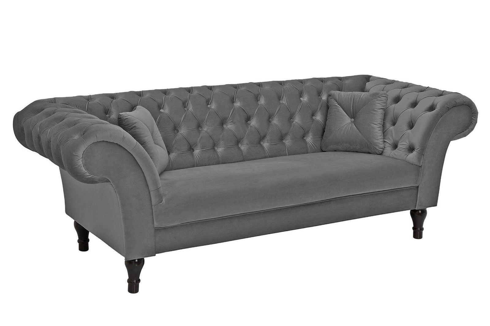 Sofa Euphoria srebrnoszary aksamit / 40148 / INVICTA INTERIOR