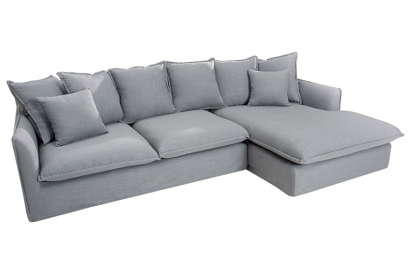 Sofa narożna Heaven lniana szara / 37647 / INVICTA INTERIOR