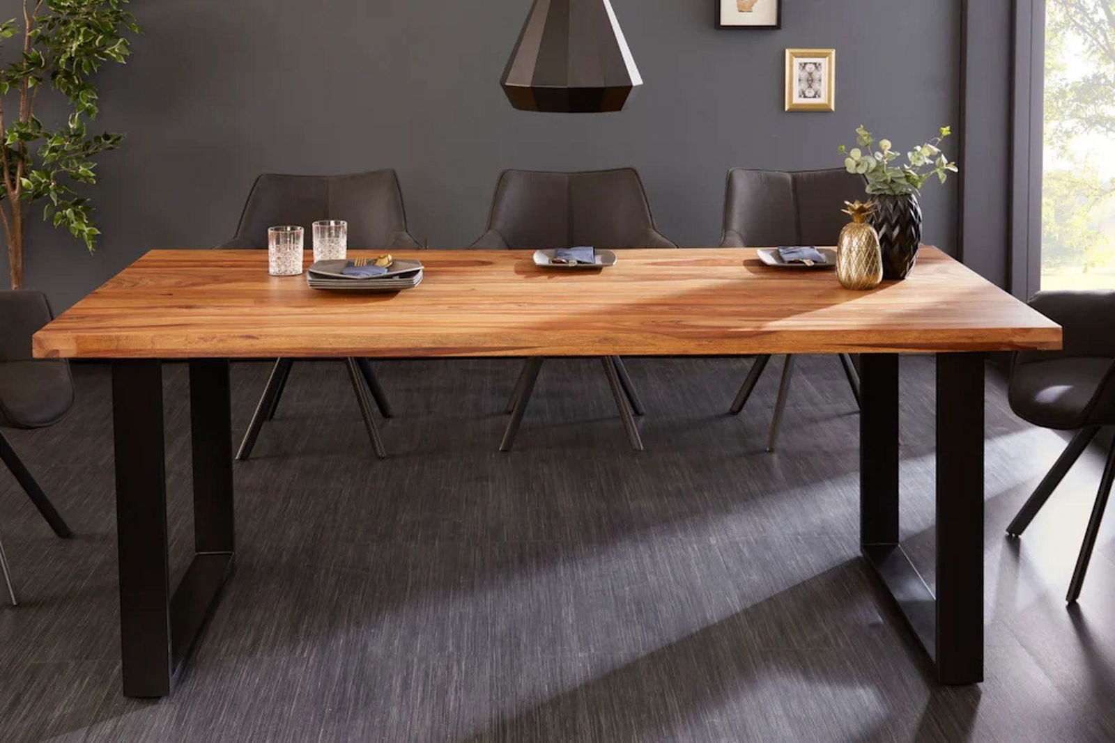 Stół  IRON CRAFT II 180 cm Sheesham 45 mm / 39869  / INVICTA INTERIOR
