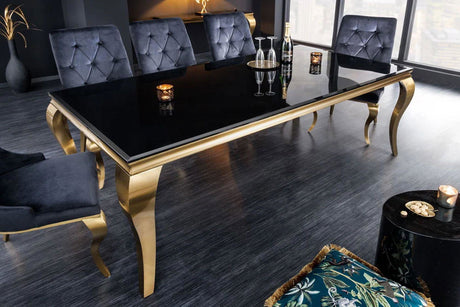 Stół MODERN BAROCK czarny złoty opal 180cm / 42309  / INVICTA INTERIOR