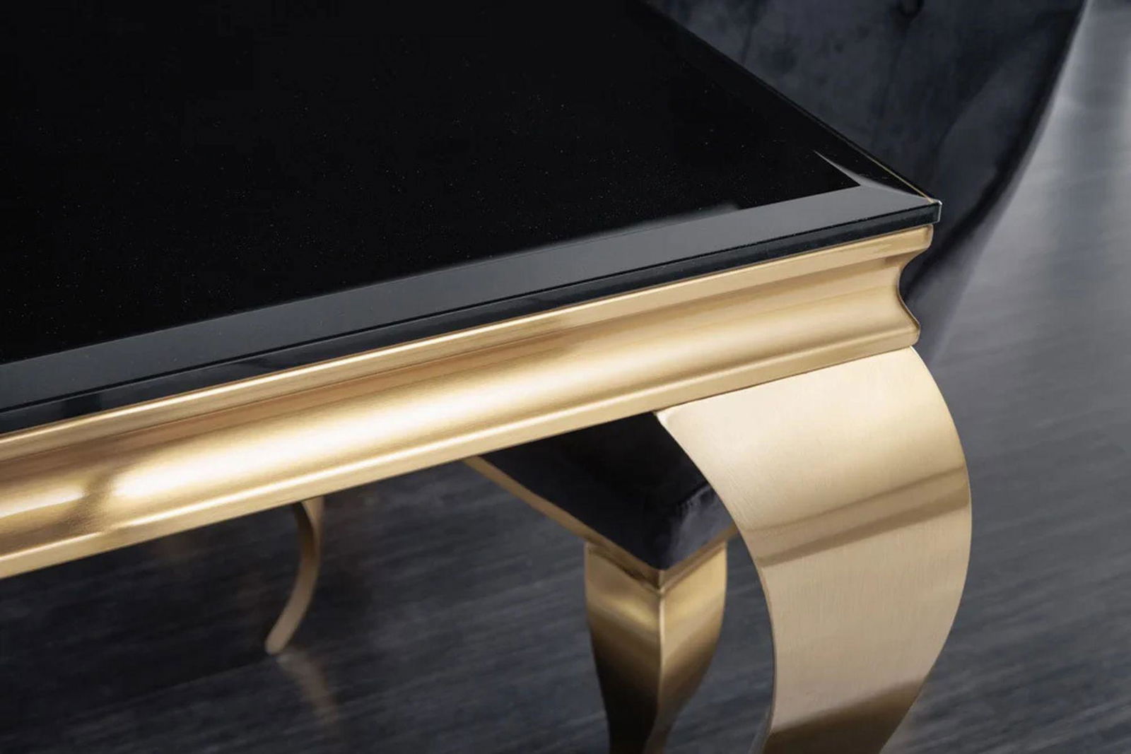 Stół MODERN BAROCK czarny złoty opal 180cm / 42309  / INVICTA INTERIOR