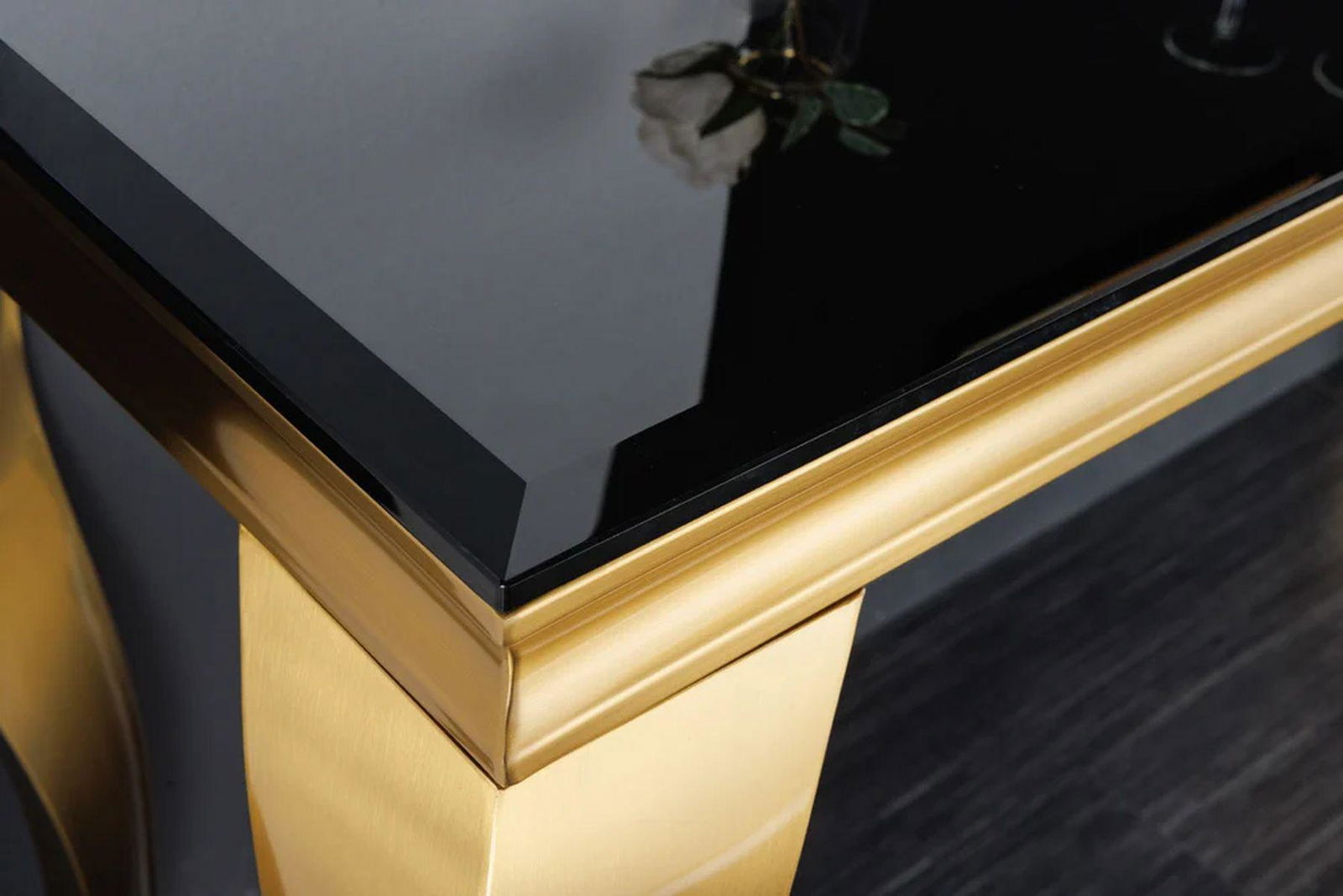 Stół MODERN BAROCK czarny złoty opal 180cm / 42309  / INVICTA INTERIOR