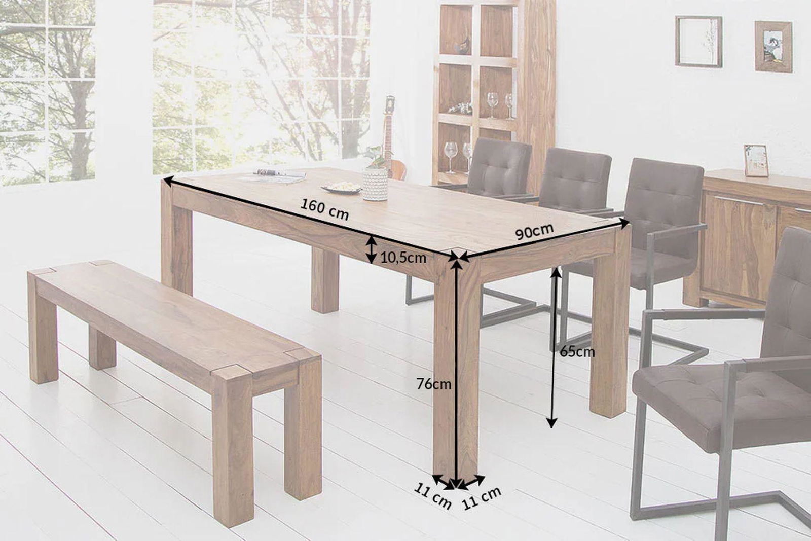 Stół Makassar 200cm Sheesham / 15516 / INVICTA INTERIOR
