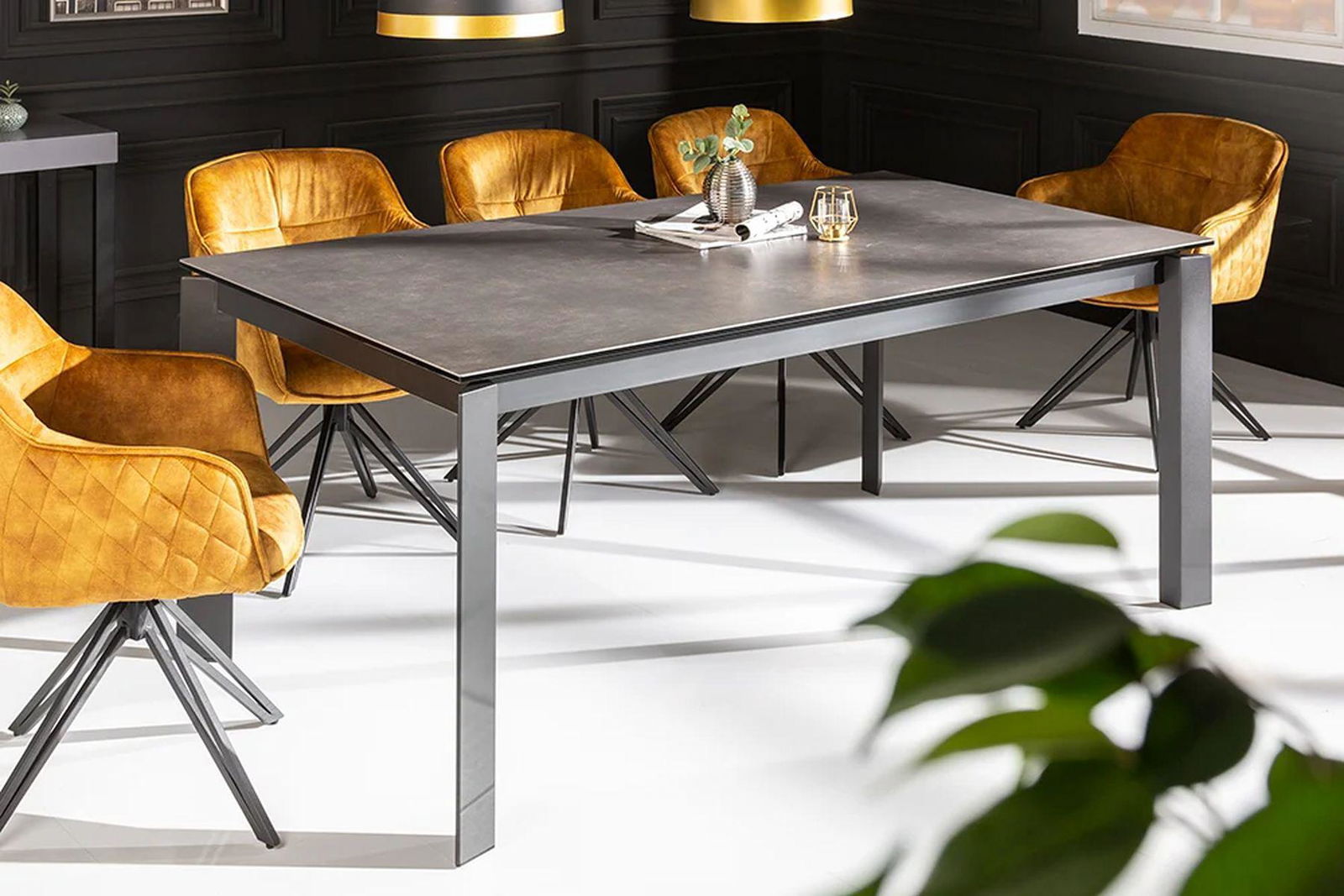 Stół rozkładany X7 180-240 cm ceramika optyka grafit 41383  / INVICTA INTERIOR