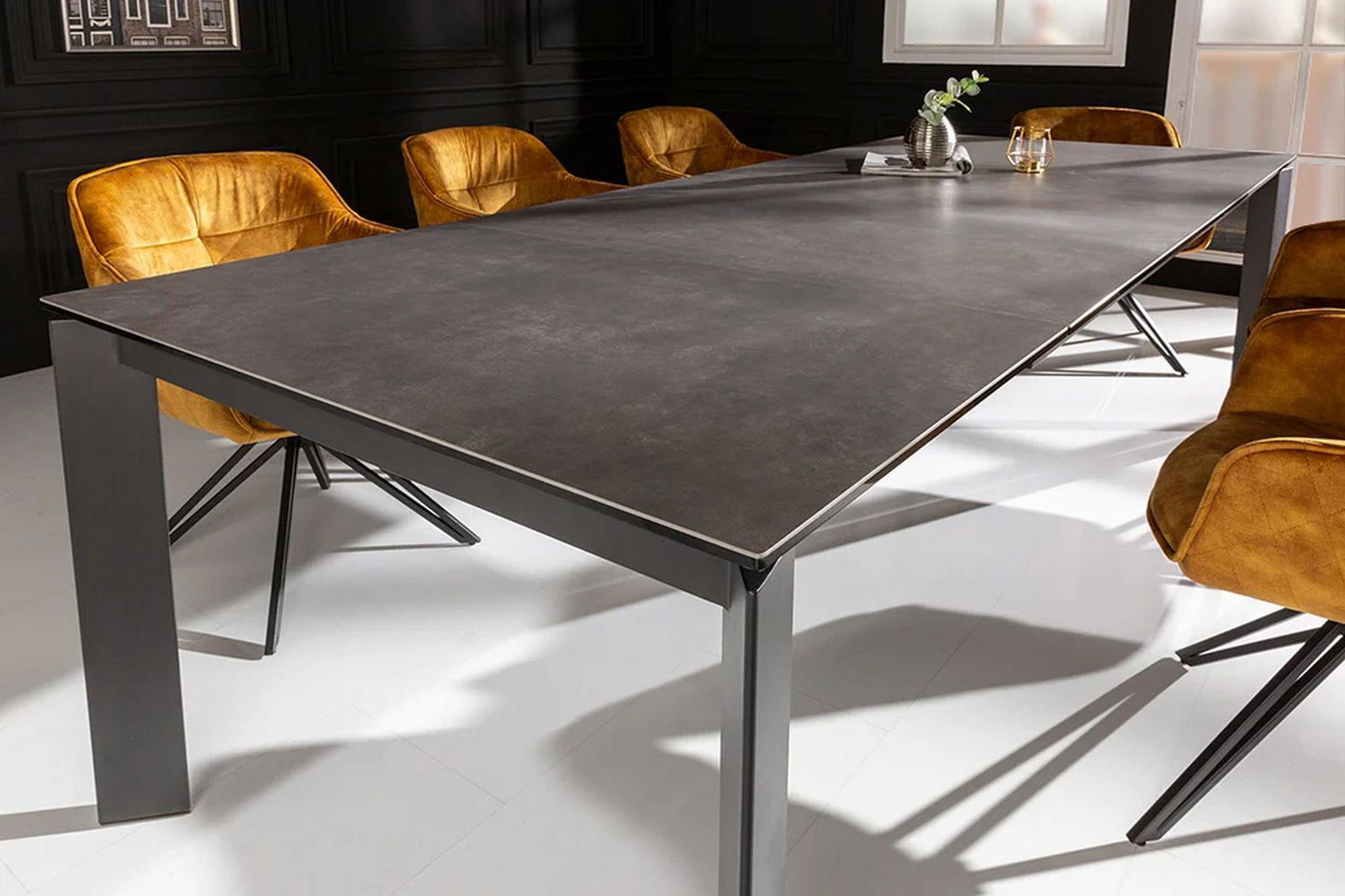 Stół rozkładany X7 180-240 cm ceramika optyka grafit 41383  / INVICTA INTERIOR