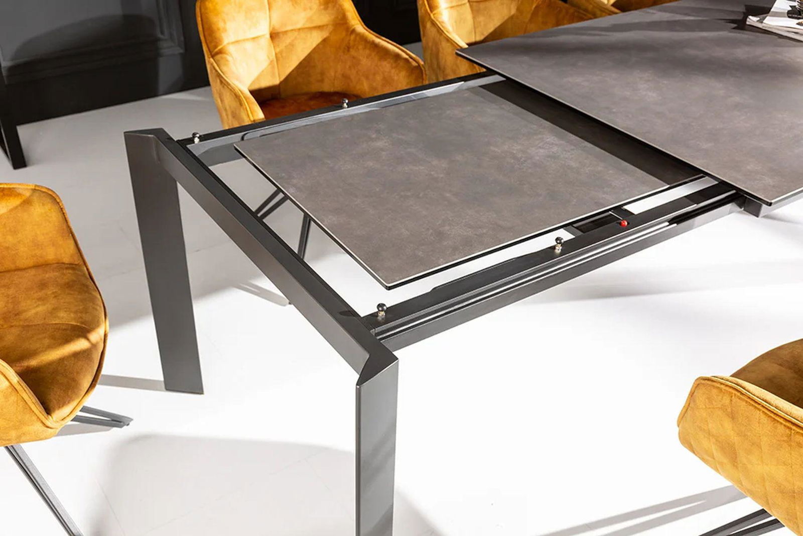Stół rozkładany X7 180-240 cm ceramika optyka grafit 41383  / INVICTA INTERIOR