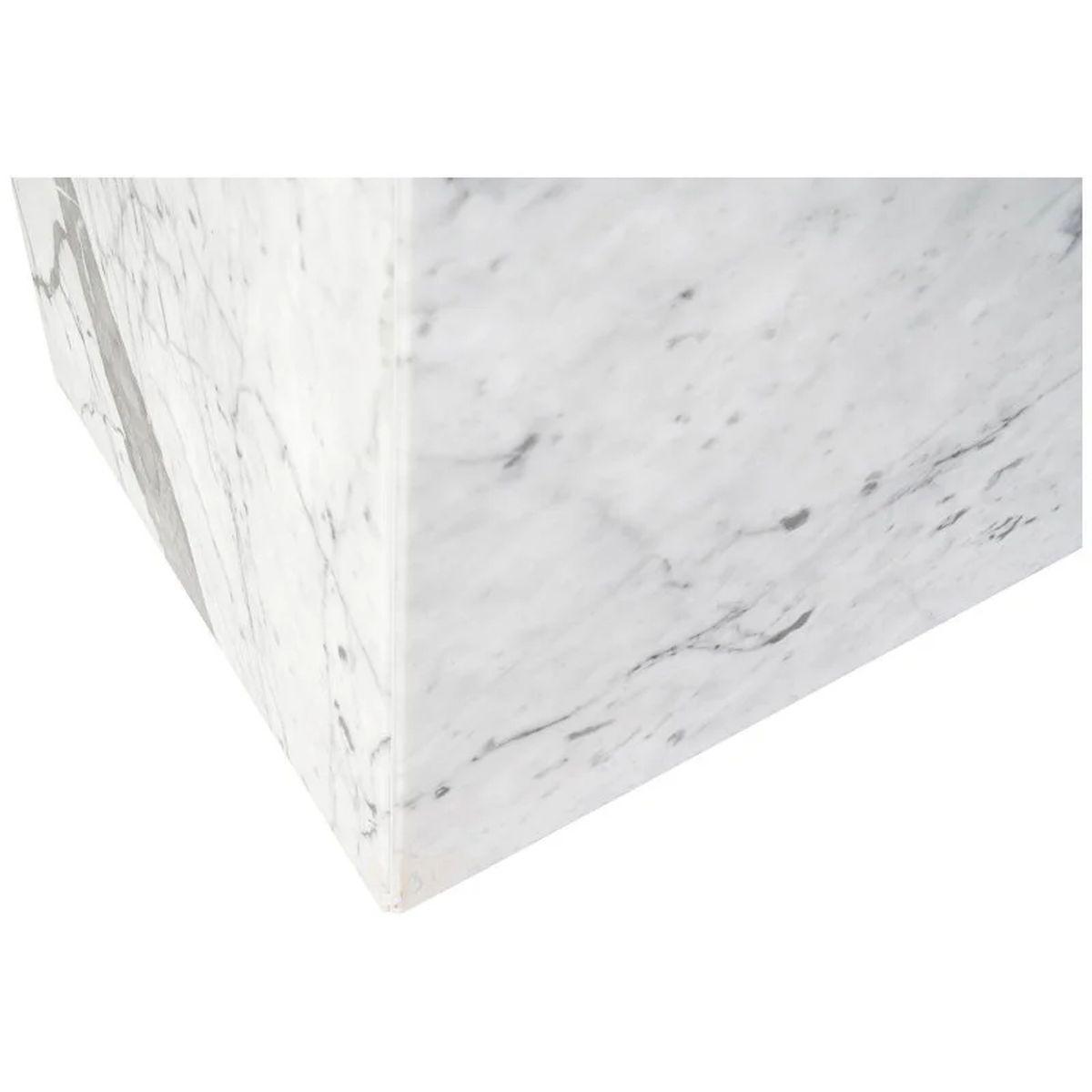 Stolik Aske cube biały marmur 40 cm / MH