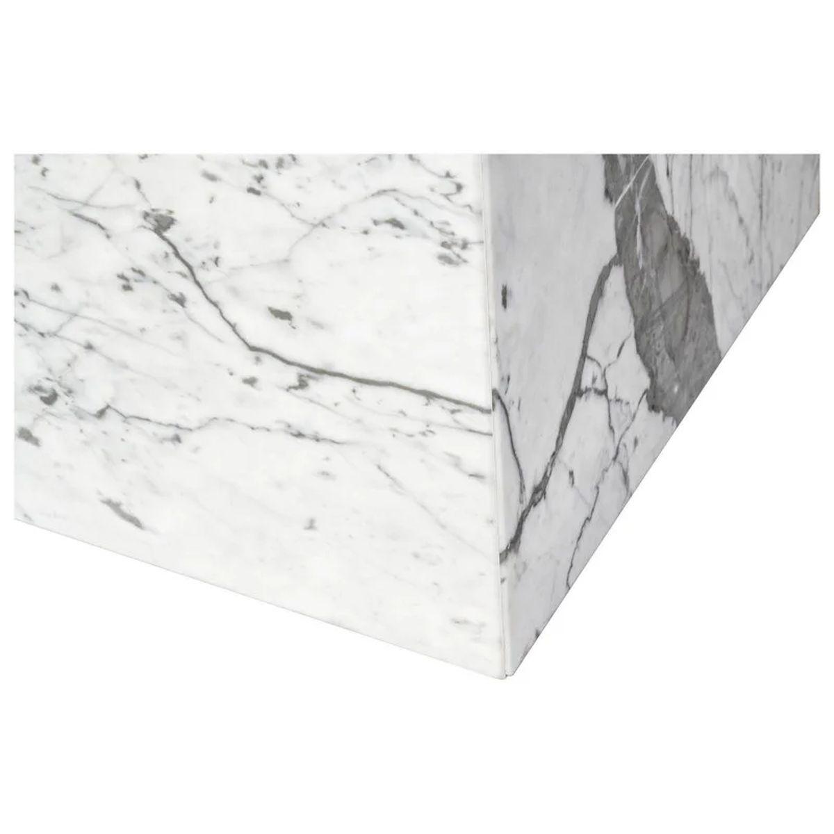 Stolik Aske cube biały marmur 40 cm / MH