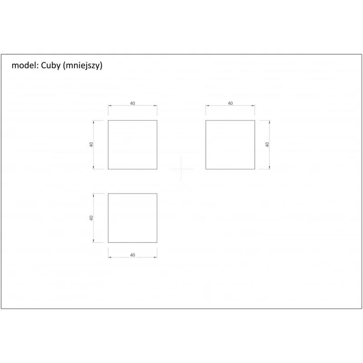 Stolik Aske cube biały marmur 40 cm / MH