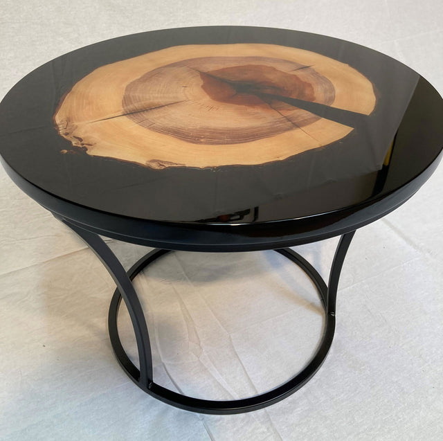 Stolik Beauty Nature drewno grusza 60 cm podstawa okrągła