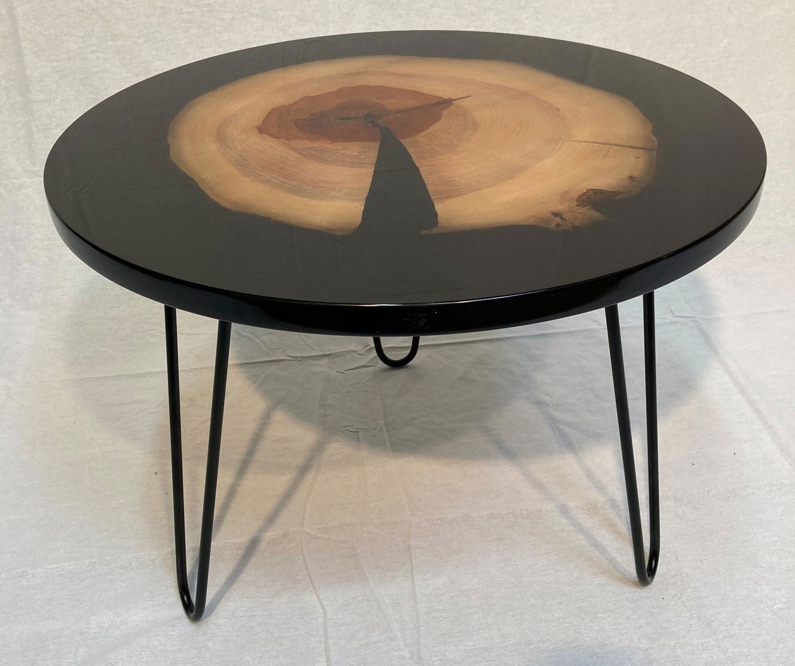 Stolik Beauty Nature drewno grusza 60 cm  podstawa szpile