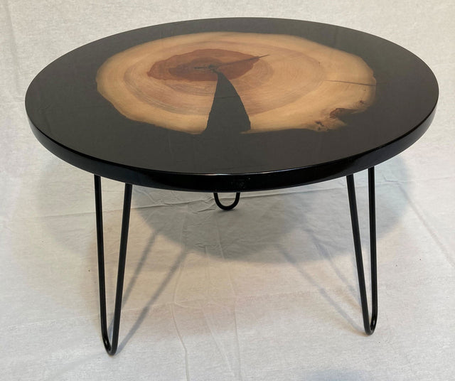 Stolik Beauty Nature drewno grusza 60 cm  podstawa szpile
