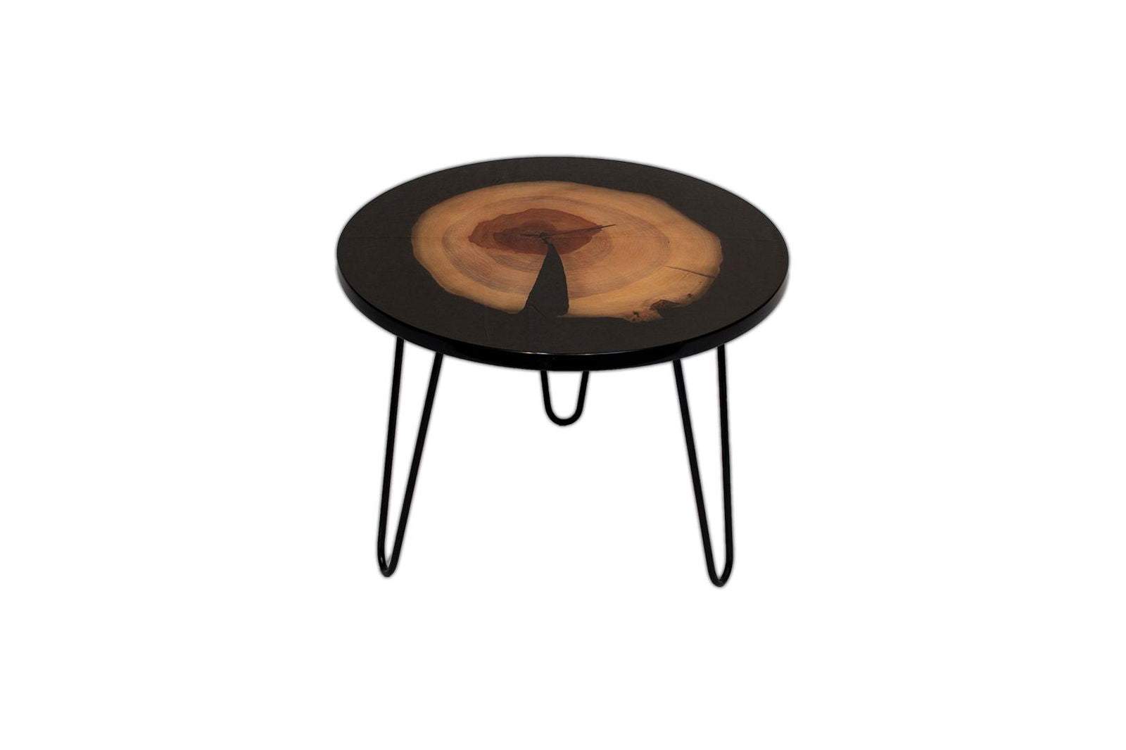 Stolik Beauty Nature drewno grusza 60 cm  podstawa szpile