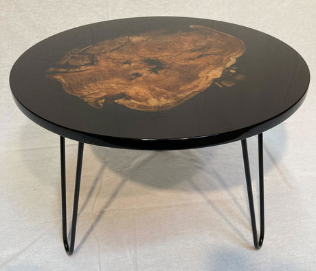 Stolik Beauty Nature drewno platan / 60 cm  podstawa szpile