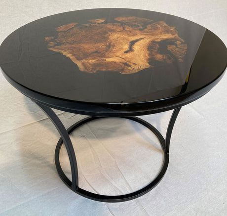 Stolik Beauty Nature drewno platan 60 cm  podstawa okrągła