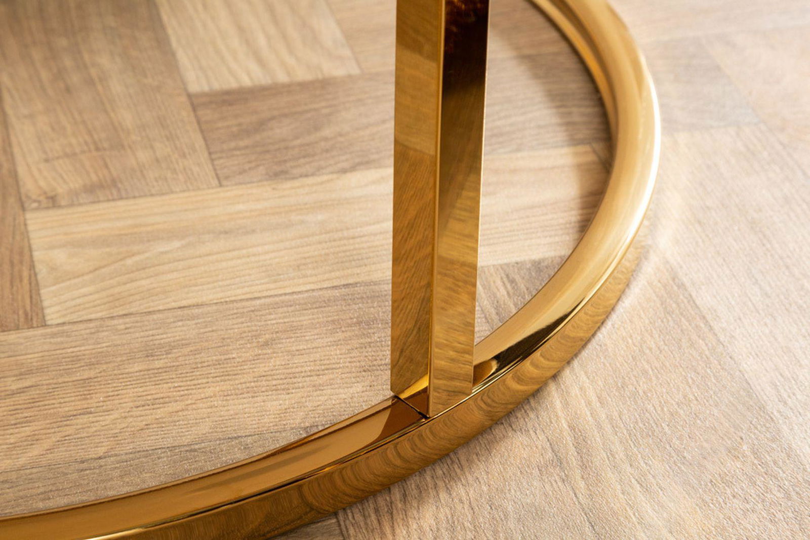 Stolik Kawowy ELEMENTS 60 CM Optyka Biały Marmur / 41886 / INVICTA INTERIOR