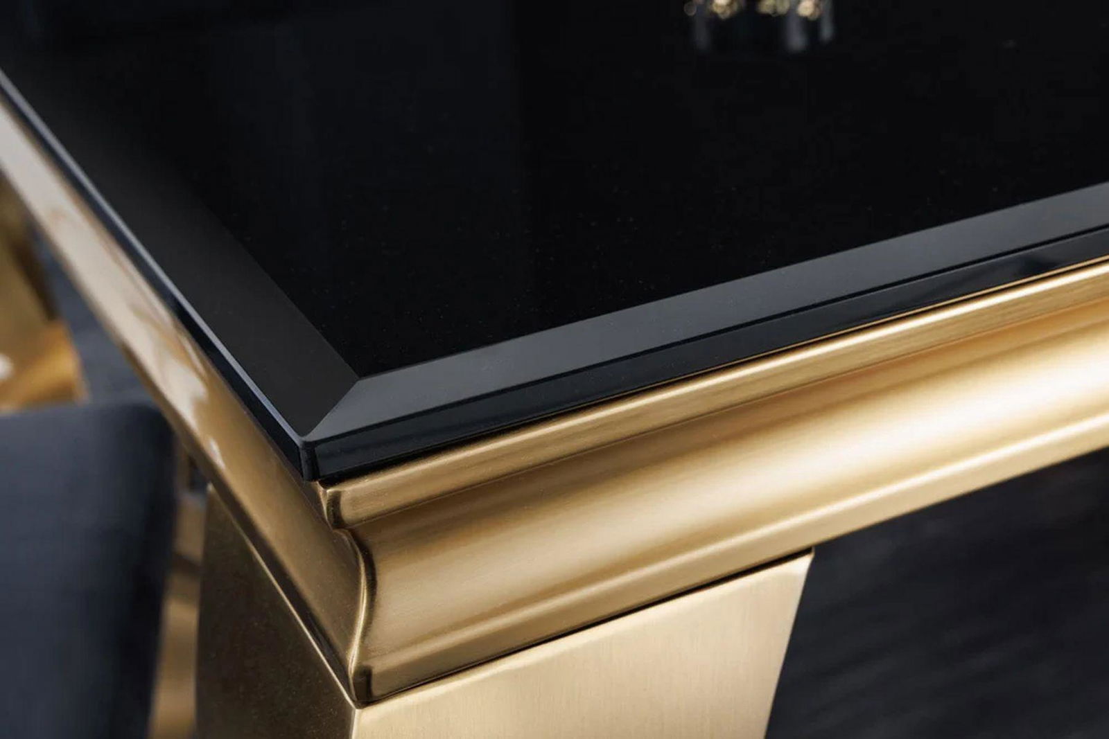 Stolik MODERN BAROCK czarny złoty opal 100 cm / 42315  / INVICTA INTERIOR