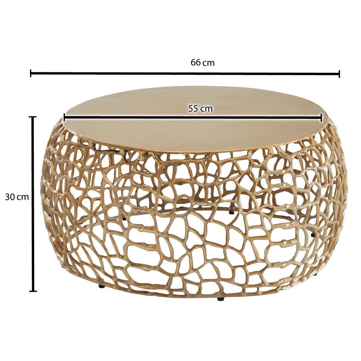 Stolik WOHNLING kawowy metalowy złoty Ø 66 cm / WL6.696