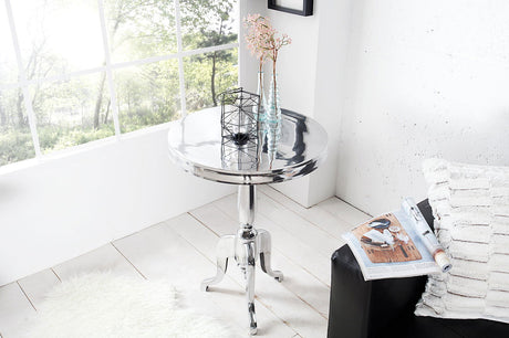 Stolik barokowy Jardin 75 srebrny / 35735 / INVICTA INTERIOR