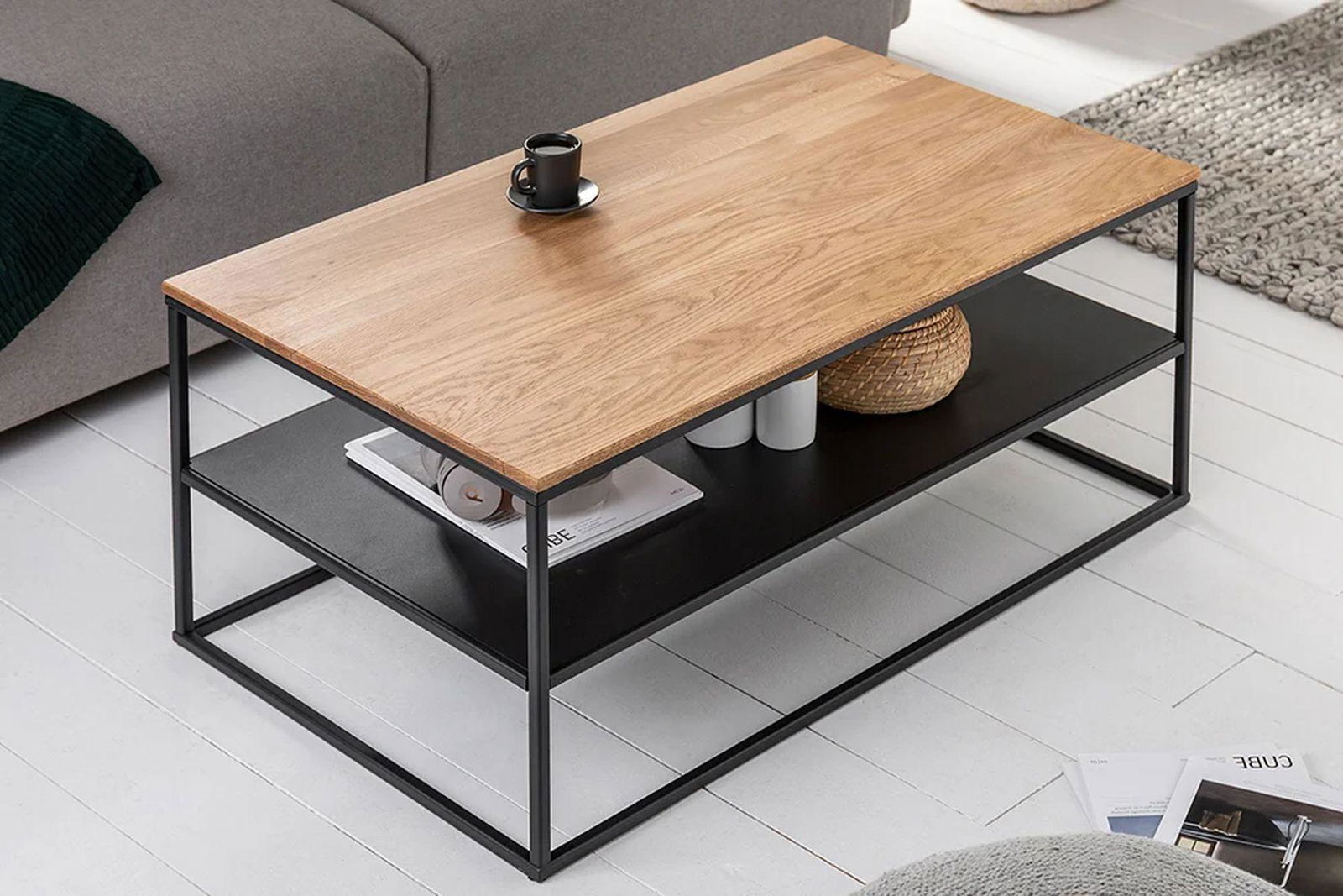 Stolik kawowy Apartment 95 cm dąb / 41579  / INVICTA INTERIOR