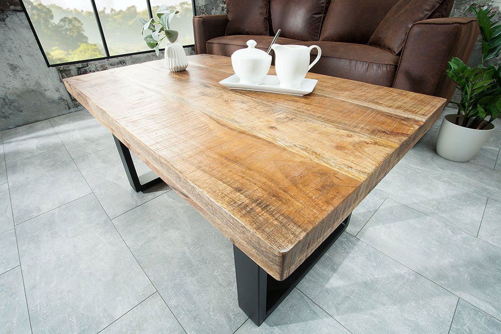 Stolik kawowy IRON CRAFT mango 100 cm / 38662  / INVICTA INTERIOR