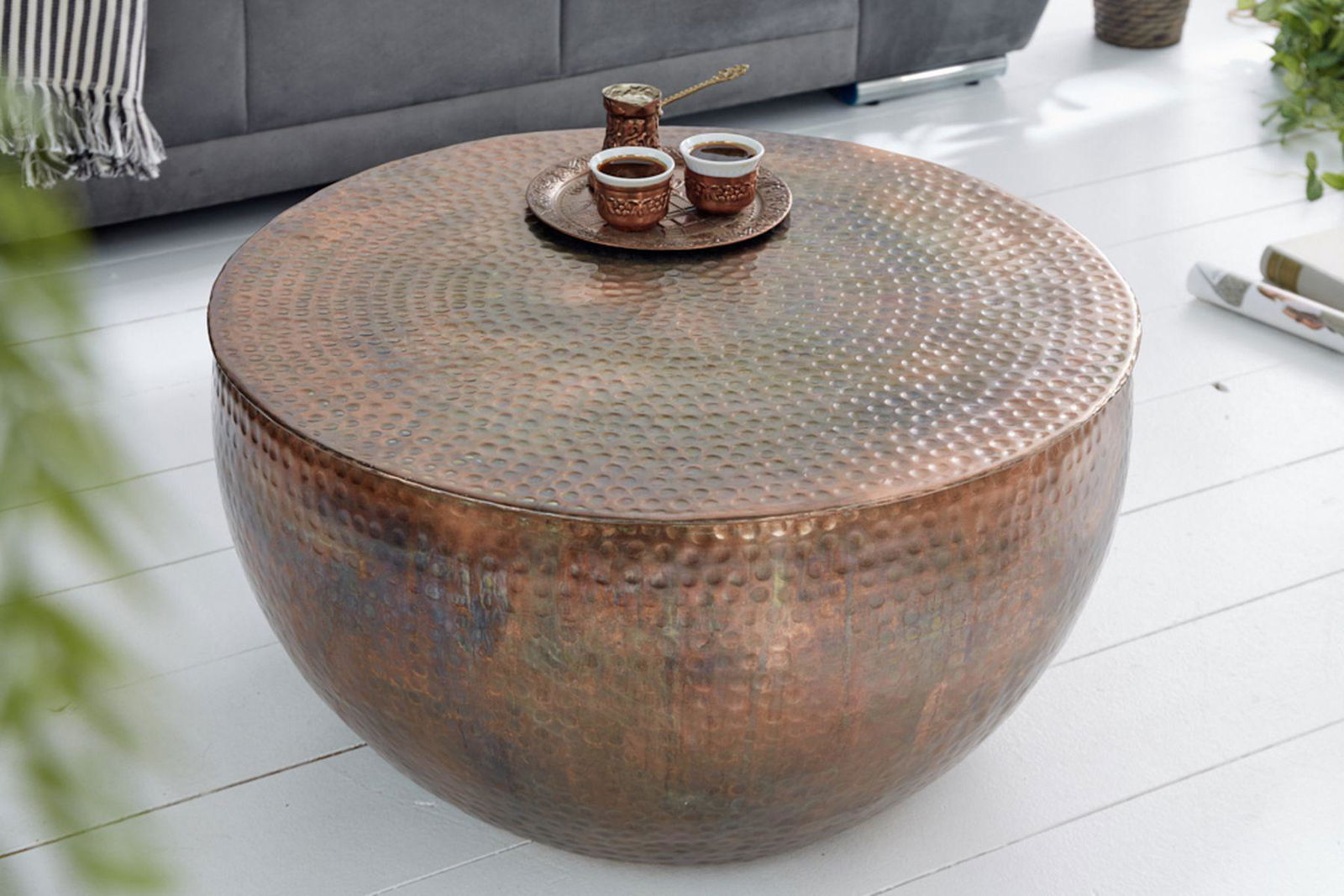 Stolik kawowy Orient II 60cm miedź / 39535  / INVICTA INTERIOR
