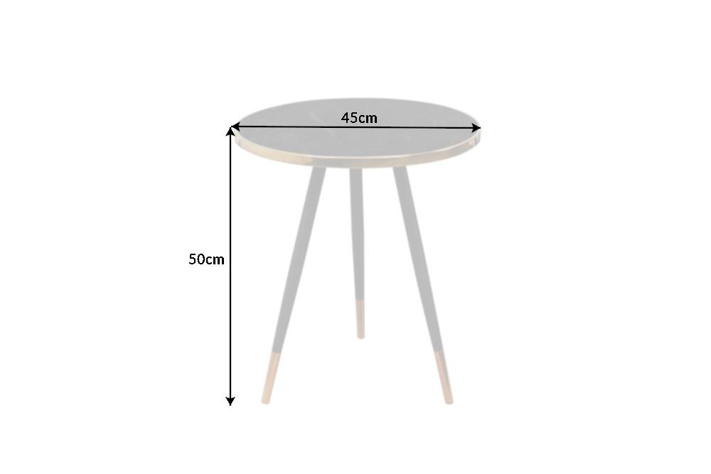 Stolik kawowy Paris antracyt optyka marmur 45 cm / 41890  / INVICTA INTERIOR