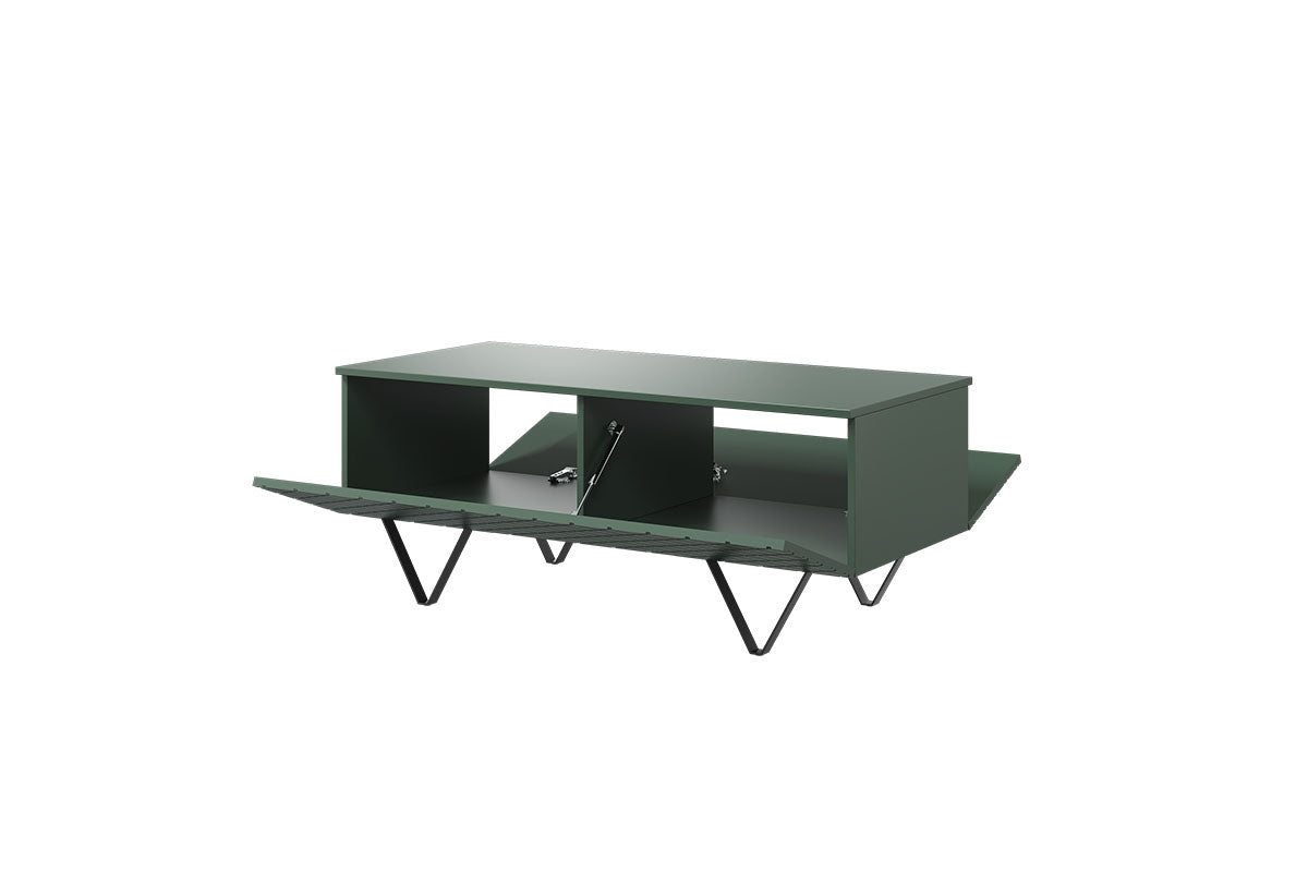 Stolik kawowy Scalia 120 2K ze schowkiem - labrador mat / czarne nogi