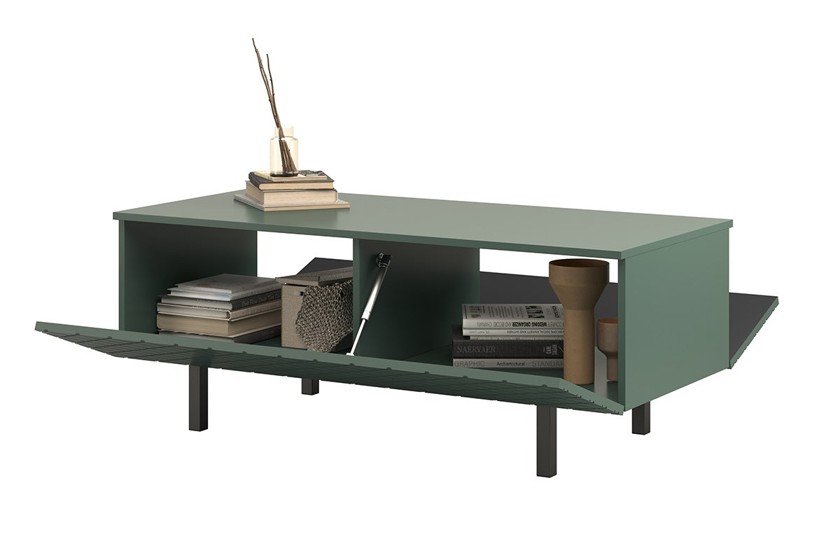 Stolik kawowy Scalia II 120 2K ze schowkiem - labrador mat / czarne nogi