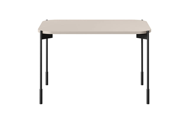 Stolik kawowy prostokątny Sonatia na metalowych nogach 70 cm - kaszmir