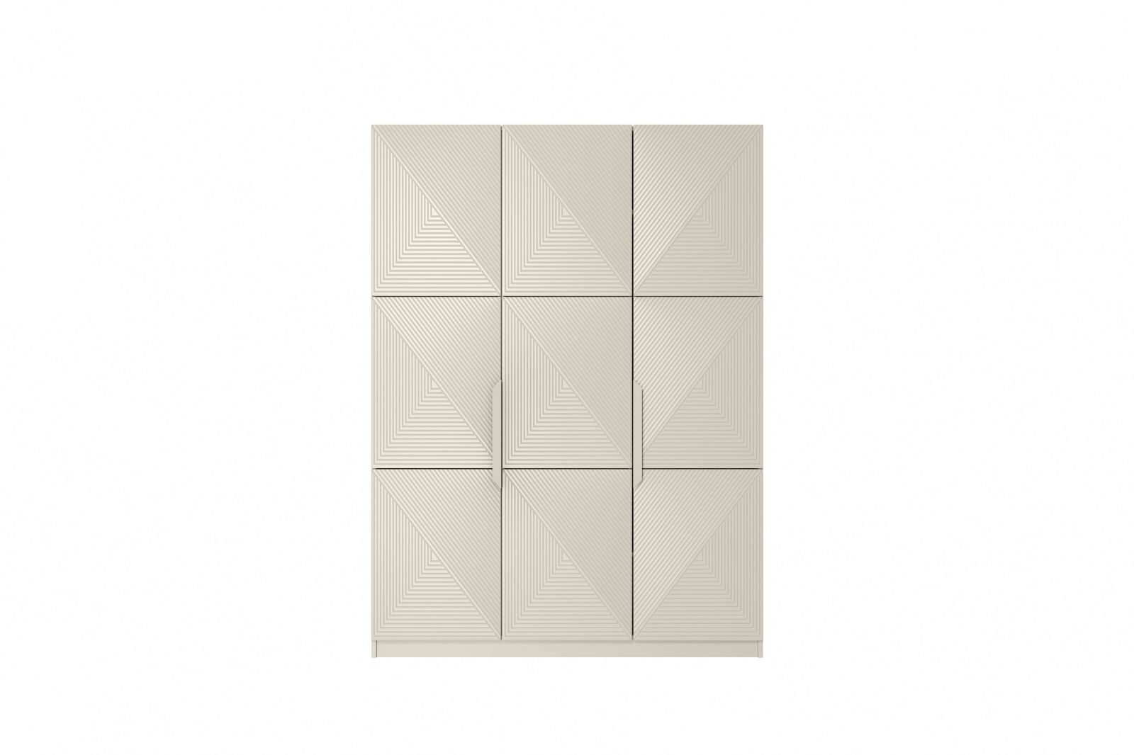 Szafa Asha 150 cm z metalowymi uchwytami - kaszmir / kaszmirowe uchwyty