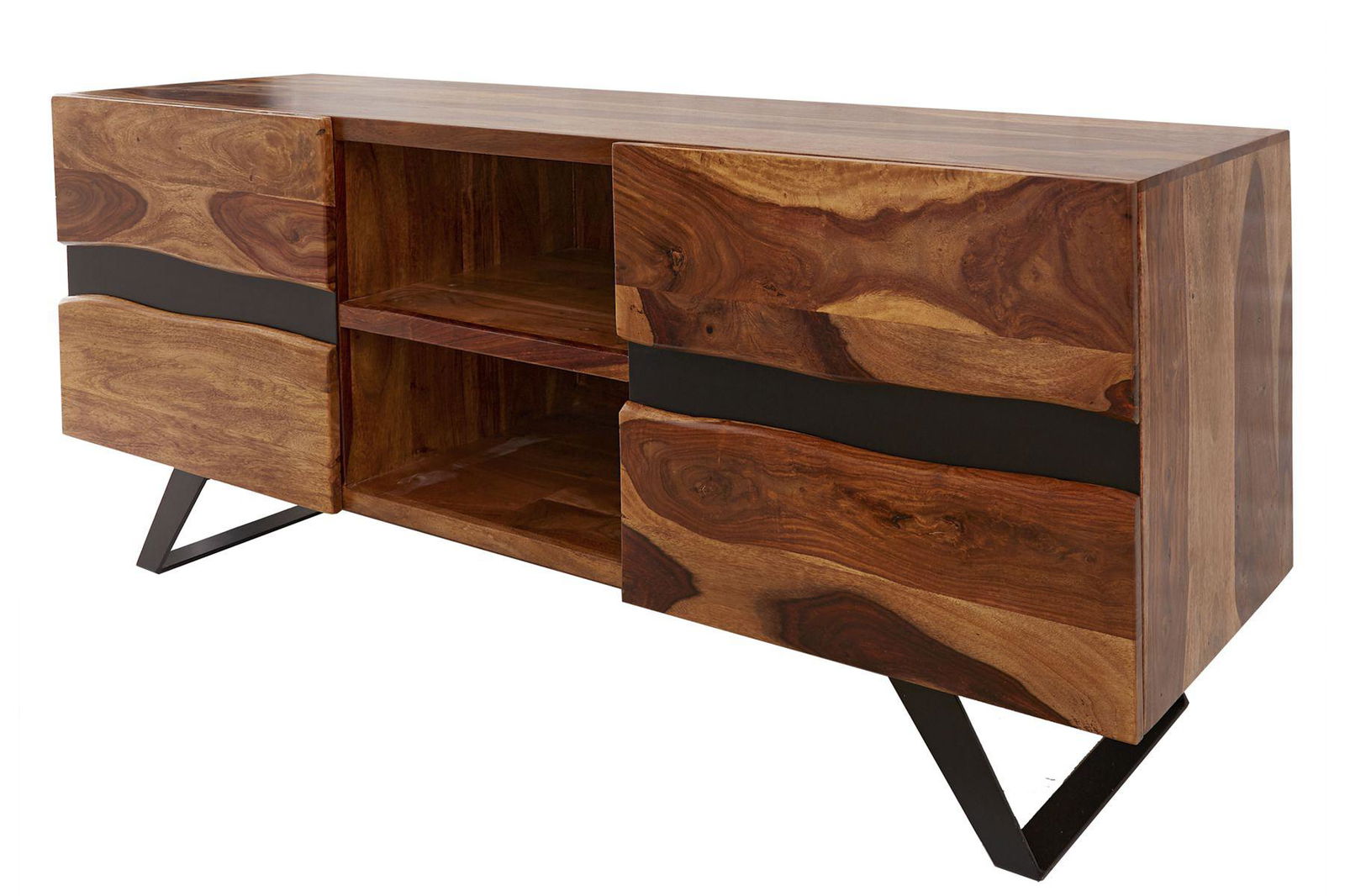 Szafka RTV Amazonas 160 cm Sheesham / 40194 / INVICTA INTERIOR