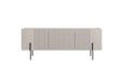 Szafka RTV Malmi 150 cm - kaszmir / crema bianca / czarne nóżki