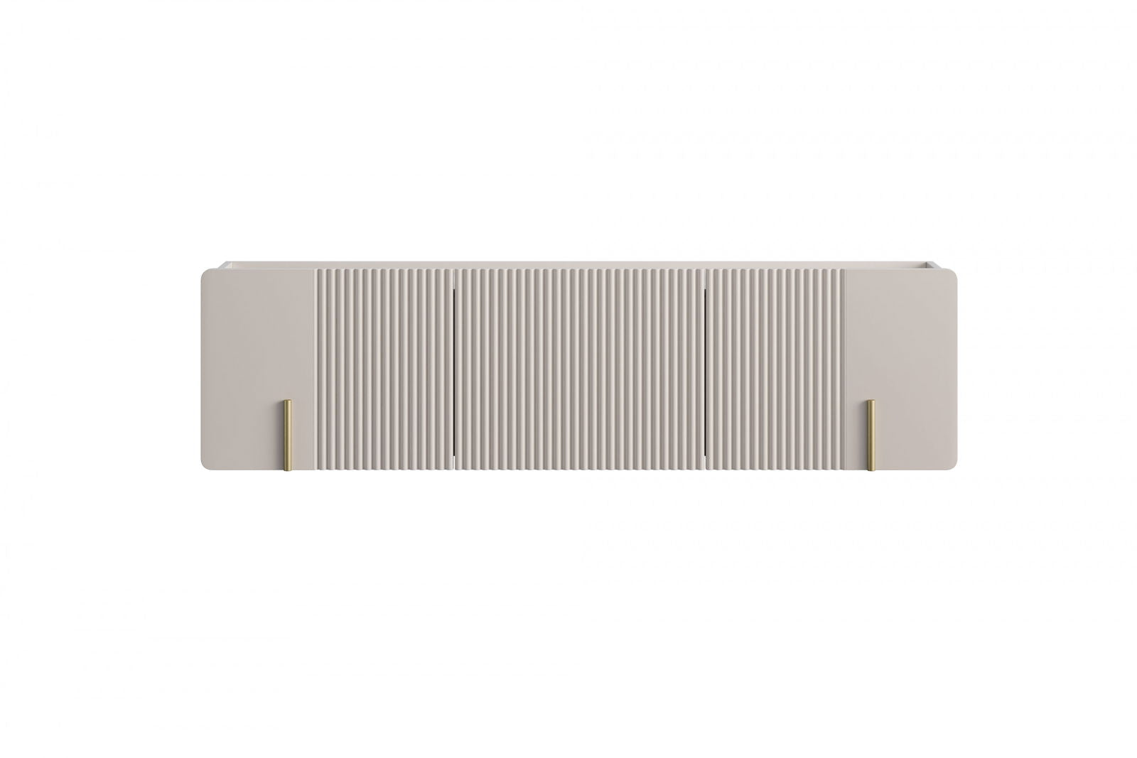 Szafka RTV Malmi 150 cm wisząca - kaszmir / crema bianca / złoty