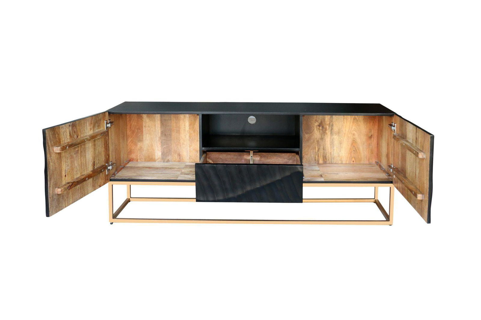 Szafka RTV Scorpion 160 cm Mango czarna/ 40253 / INVICTA INTERIOR