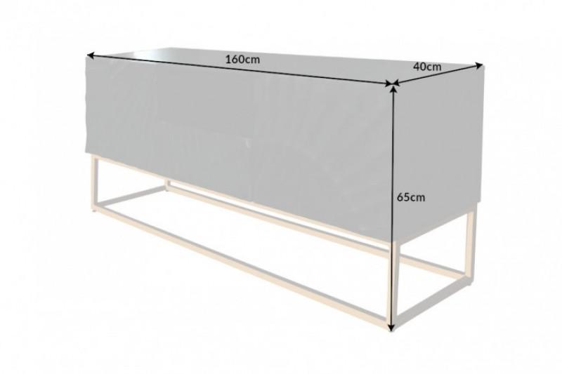 Szafka RTV Scorpion 160 cm Mango czarna/ 40253 / INVICTA INTERIOR