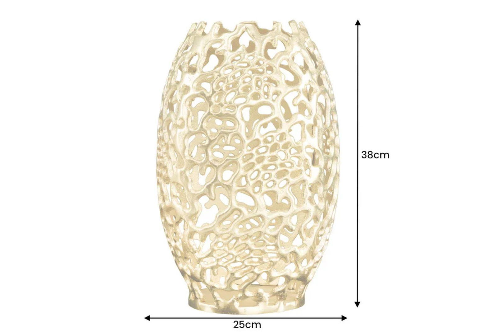 WAZON LEAF ZŁOTY 40 CM / 43219 / INVICTA INTERIOR