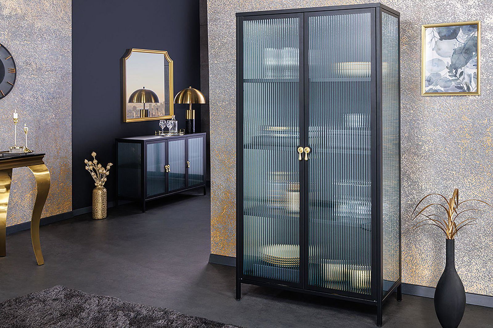 WITRYNA AMSTERDAM CZARNA 160 CM / 43533 / INVICTA INTERIOR