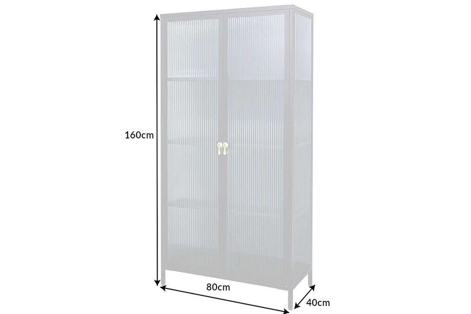 WITRYNA AMSTERDAM CZARNA 160 CM / 43533 / INVICTA INTERIOR